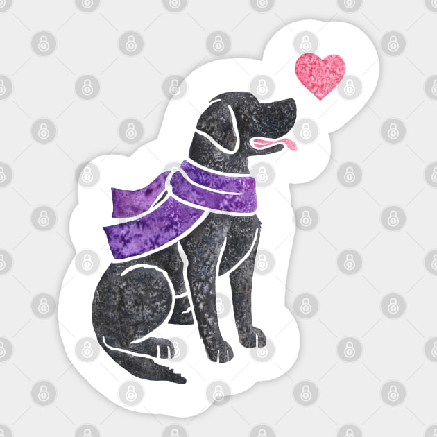 Watercolour Labrador Sticker by animalartbyjess